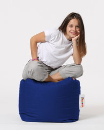 Atelier Del Sofa Square Pouf - Blue